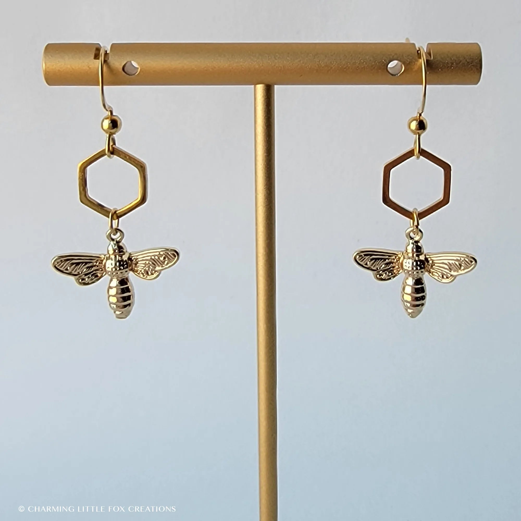 Honey b 2025 gold earrings