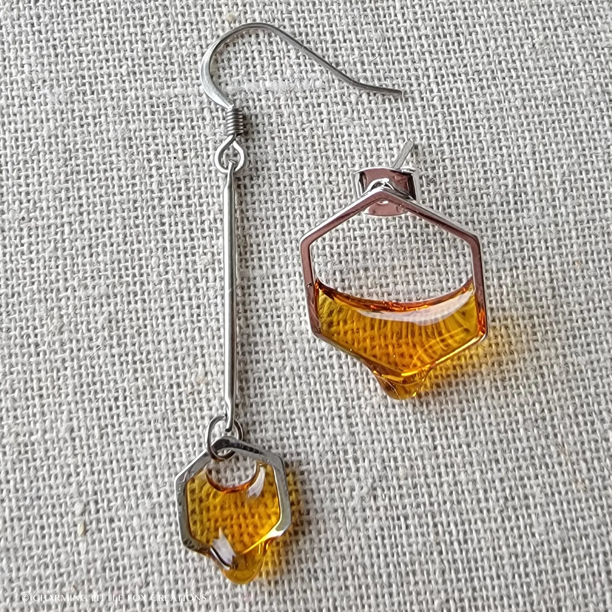 Hexagon earrings sales love island